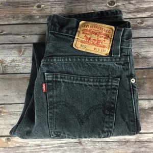VINTAGE BLACK 505 LEVI BOYFRIEND JEANS